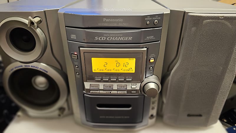 Panasonic SA-PM11 CD STEREO SYSTEM 5 CD CHANGER & SPEAKERS