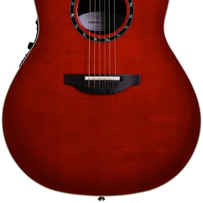 Ovation Timeless Balladeer Deep Contour Acoustic-Electric Guitar - Cherry Cherry Burst (BalladAXDCCBd1) for sale