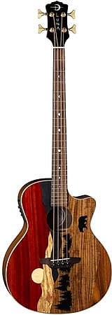 Luna Vista Bear Tropical Wood Acoustic Electric Bass with Case image 1