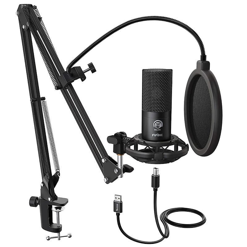 USB Microphone for PC Computer PS4 Cardioid Condenser ASMR Microphone Kit  Metal Podcast Microphone for Streaming Gaming Studio Video Recording