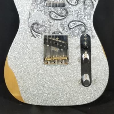 Fender Brad Paisley Road Worn Telecaster, Maple Fingerboard, Silver Sparkle, Blemished, 5lbs 10.4ozs image 6