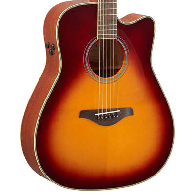 Yamaha FGC-TA FG Cutaway TransAcoustic Acoustic-Electric Guitar - Brown Sunburst for sale