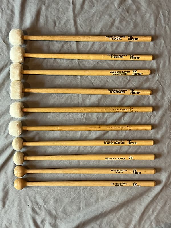 Vic Firth American Custom Timpani Mallets Complete Set T1, Reverb