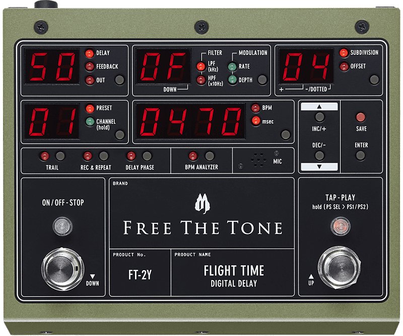 Free The Tone FT-2Y Flight Time Digital Delay | Reverb