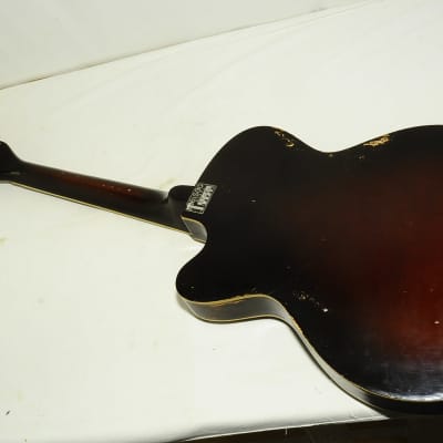 Teisco ep-8 1960s Full Acoustic Electric Guitar Ref No 4777 image 11