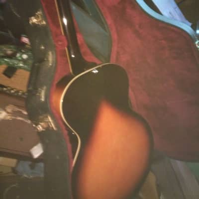 Alden   Archtop  Guitar with p90 pickup in tobacco sunburst image 5