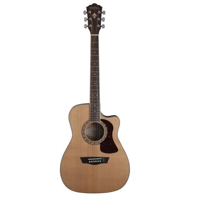 Washburn Heritage Series HF11SCE Acoustic-Electric Folk Guitar Natural for sale