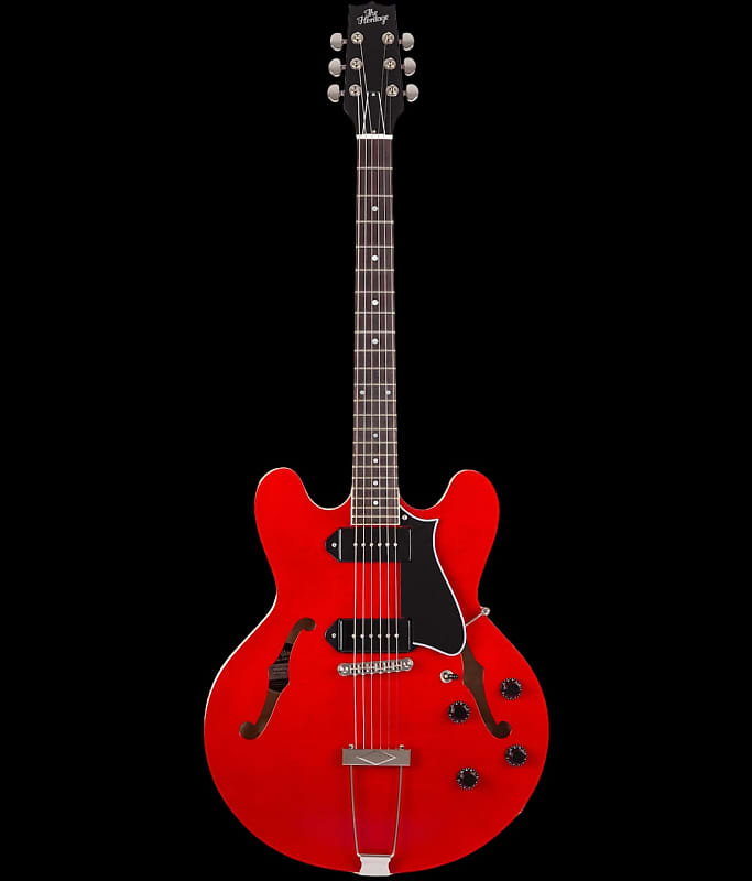 Heritage H530 Standard Hollow Body Trans Cherry Electric Guitar image 1