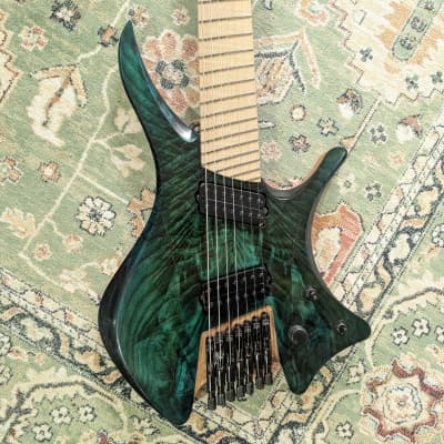 Skervesen Shoggie 7 FF NTB Neck Through - Ghost Green Tung Oil image 4