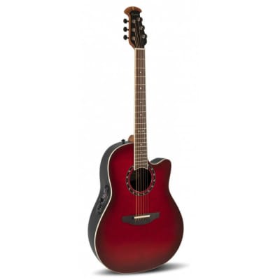 OVATION 2771AX-CCB-G Standard Balladeer Roundback Elektro-Akustik-Gitarre, cherry burst for sale