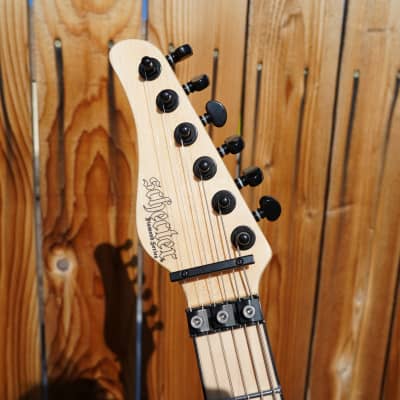 Schecter DIAMOND SERIES Miles Dimitri Baker SVSS - Crimson Red Burst Satin Left Handed 6-String Electric Guitar (Autographed - 2023) image 9