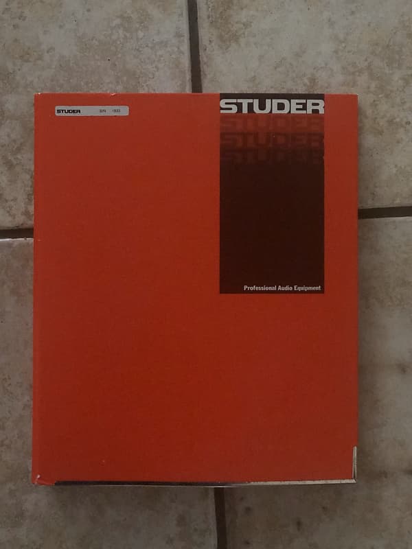 Studer  A827 Service Manual image 1
