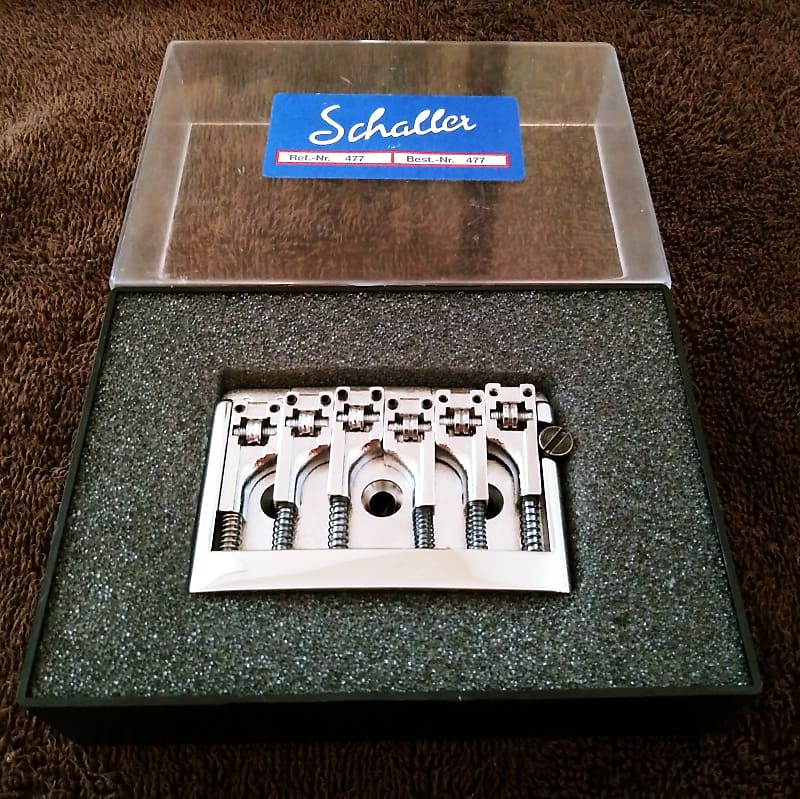 Schaller 3D-6 Nickel Non Tremolo Roller Bridge With Screws