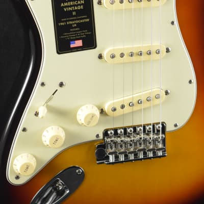 Fender American Vintage II 1961 Stratocaster Left-Hand 3-Color Sunburst Rosewood Fingerboard image 3