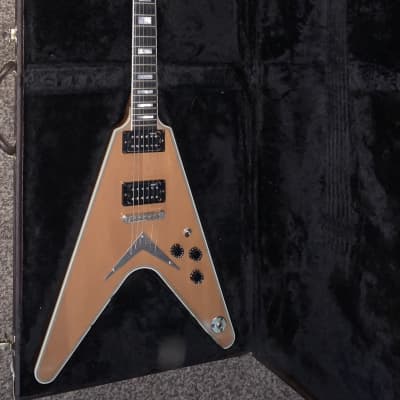 Dean custom Flying V electric guitar made in the usa ohsc 2006 Natural image 10