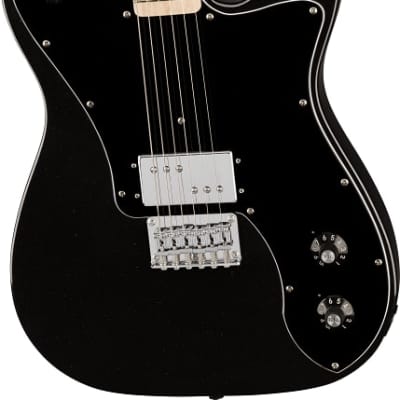 Squier Paranormal Esquire Deluxe Electric Guitar, Maple Fingerboard, Black Pickguard, Metallic Black image 5