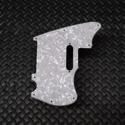 Warmoth Jazzcaster Offset Pickguard - White Pearl for sale