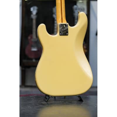 1983 Fender Standard Stratocaster (USA) with Maple Fretboard ivory white image 5