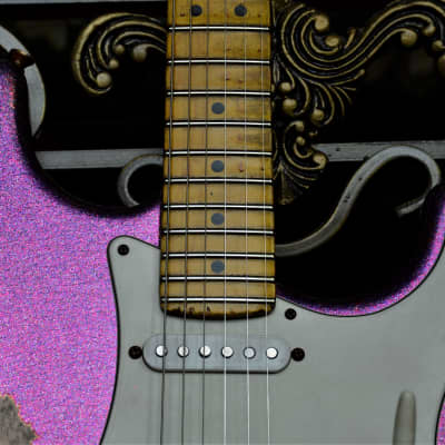Fender Stratocaster  Standard Custom Relic Nitro Magenta Sparkle image 3