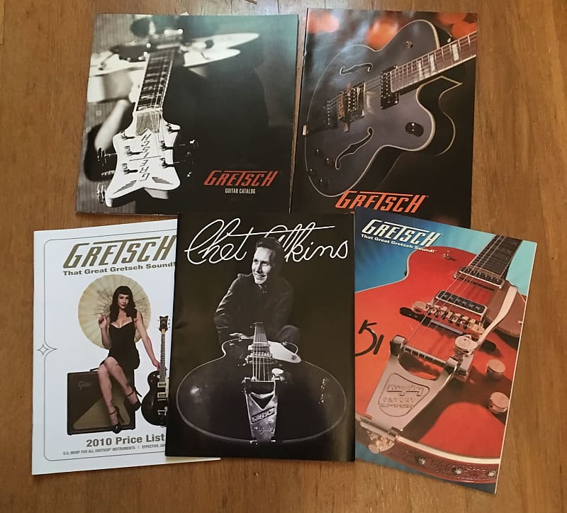 NOS Gretsch Full Color Catalog Lot of 5 Chet Atkins 6120 Reverb