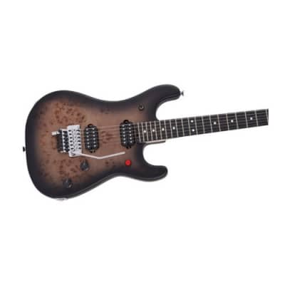 EVH 5150 Series Deluxe Poplar Burl Basswood 6-String Electric Guitar with Ebony Fingerboard (Right-Handed, Black Burst) image 4