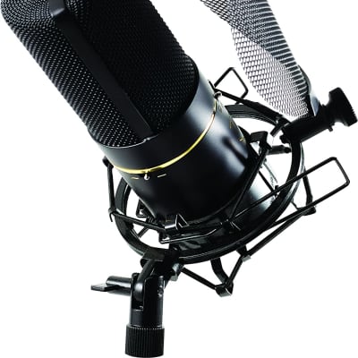 MXL Mics Multi-Pattern Condenser Microphone, XLR Connector, Black & Gold (770X) image 4