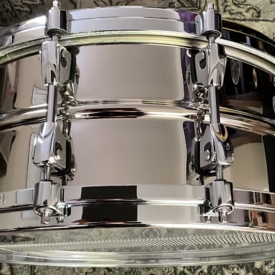 Tama 6x14 Starphonic Snare Drum - Nickel Plated Brass image 2