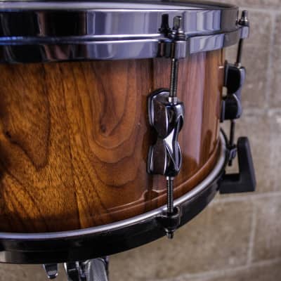 Custom Handcrafted 6.5" x 14" Walnut Stave Snare Drum image 6