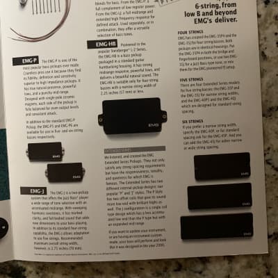 EMG Catalog Brochures Pickup Lines Vintage H 85 89 image 3