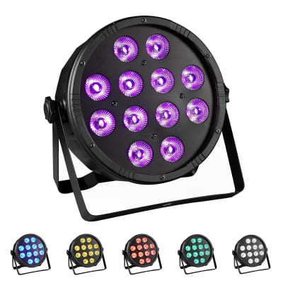 LED Par Lights Stage Lights 24LEDs 432Watts 6in1 RGBWA UV Par Lights Strict  Testing Uplights with Sound Activated DMX512 Control Bright DJ Par Light