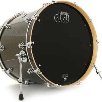 DW Performance Series Bass Drum - 18 x 22 inch - Pewter Sparkle FinishPly image 1
