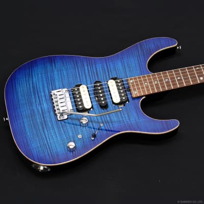 T's Guitars DST-Pro24 Mahogany Limited Custom - Trans Blue Burst, Made in Japan image 4