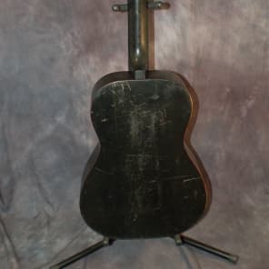 Video Demo 1935 Montgomery Wards Cowboy Guitar Hilly Billy Neck Reset Original Softshell Case and s image 9