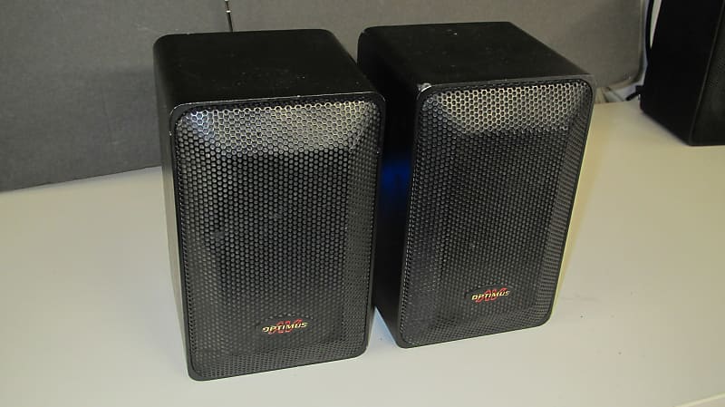 Pair Optimus PRO-7AV Speakers - Minimus 7 PRO-7AV 40-2048 6A3 Date Code - Black image 1