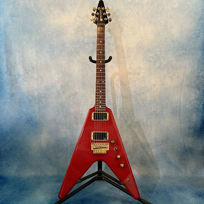 Greco Device Flying V MTV 1984 Red Black Made in Japan | Reverb France