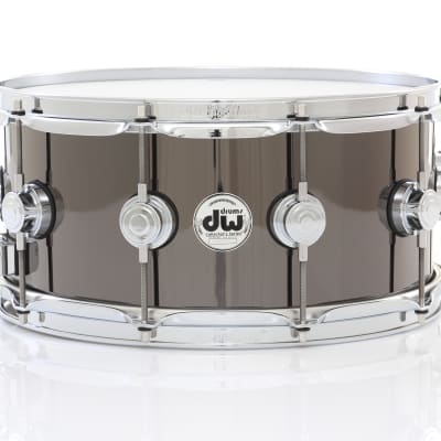 Drum Workshop 14" x 5.5" Collector's Series Black Nickel Over Brass Snare Drum With Chrome Hardware image 1