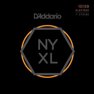D'Addario NYXL1059 Electric Guitar Strings 7-String set  gauges 10-59 image 1