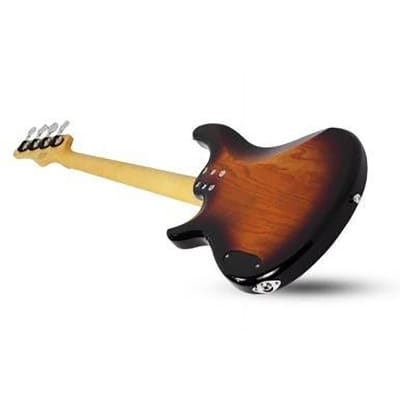 Schecter CV-4 4-String Bass Guitar (3-Tone Sunburst, Maple Fretboard) image 3