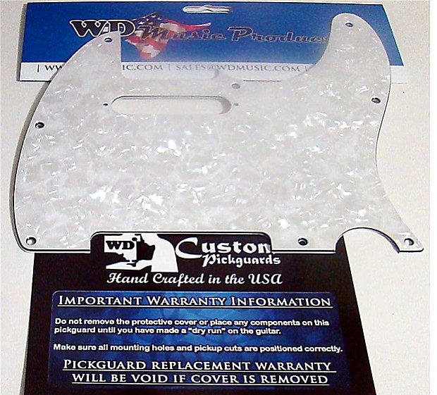 XXX Replacement Pickguard for Fender Telecaster® - White Pearl image 1