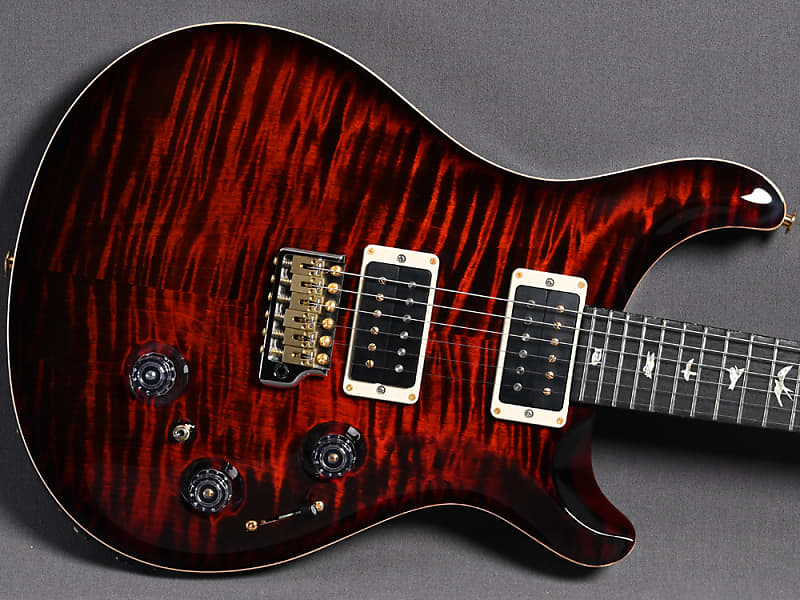 PRS Paul Reed Smith Custom 24 Piezo 10Top Fire Red | Reverb