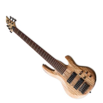 ESP LTD B-206SM 6-String Right-Handed Bass Guitar with Ash Body, Maple and Jatoba Neck, and Roasted Jatoba Fingerboard (Natural Satin) image 6