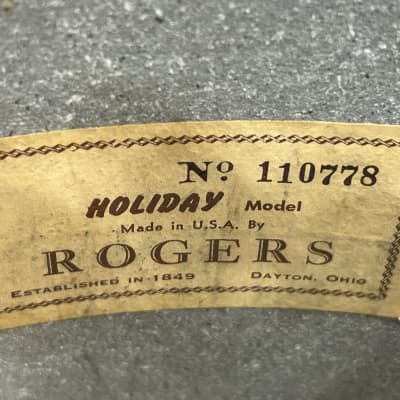 Rogers 16" deep X 16" head Holiday Floor Tom Shell (314-3274) 60's - Blue Agate image 9