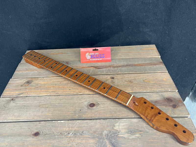 Real Life Relics Curly Flame Maple Telecaster® Style Neck | Reverb