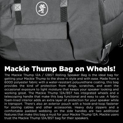 Mackie Speaker Case Thump12A/BST Rolling Bag image 2
