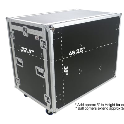 OSP ATA-FOH-2SL Deluxe Front of House System w/ Dual 12U-Racks & Standing Lid Tables image 3