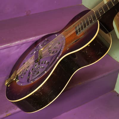 1938 Dobro 8-String Squareneck Norwood Chimes Resonator Guitar (VIDEO! Customized, Ready to Go) image 14