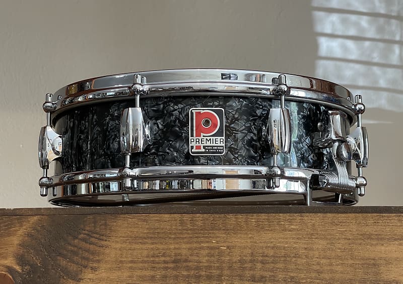 60's Premier Royal Ace 4 Black Diamond Pearl 4x14 Snare Drum