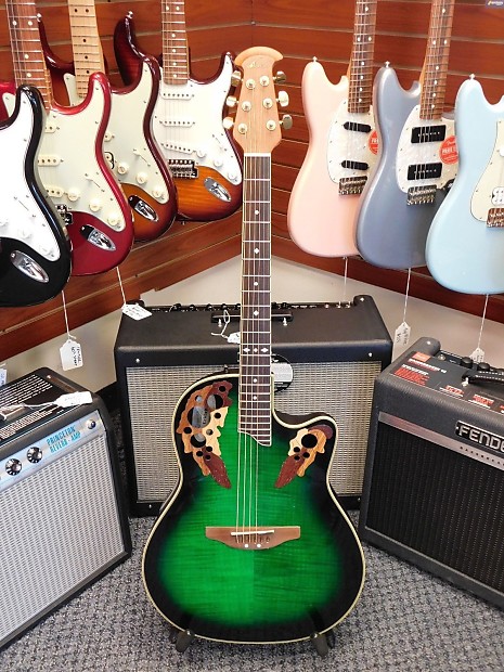 Ovation Celebrity CS257 Acoustic-Electric w / Case! Green