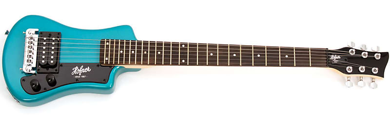 Hofner Shorty Travel Electric Guitar - Blue image 1