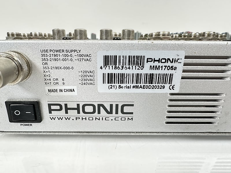 フォニック　Phonic アナログミキサー　MM1705 Phonic MM1705 Small Format Mixer Sound Board | Reverb